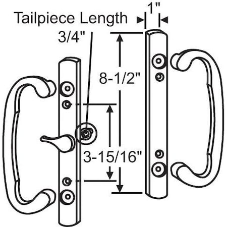 Strybuc Patio Door Handle Set 13-291AB